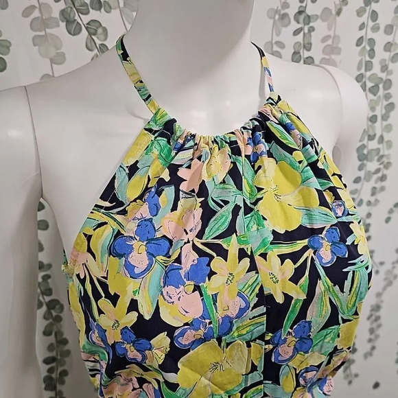 NWOT TOPSHOP cut out side floral poplin mini dress - Picture 4 of 12